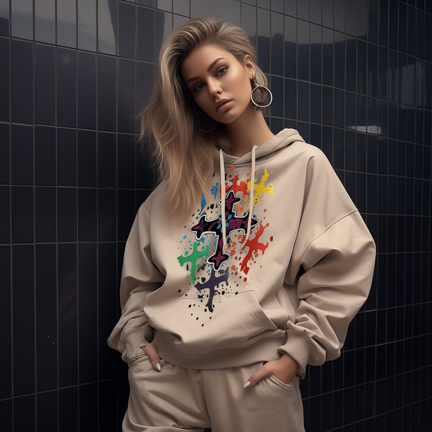 Paint Bucket Cross Hoodie