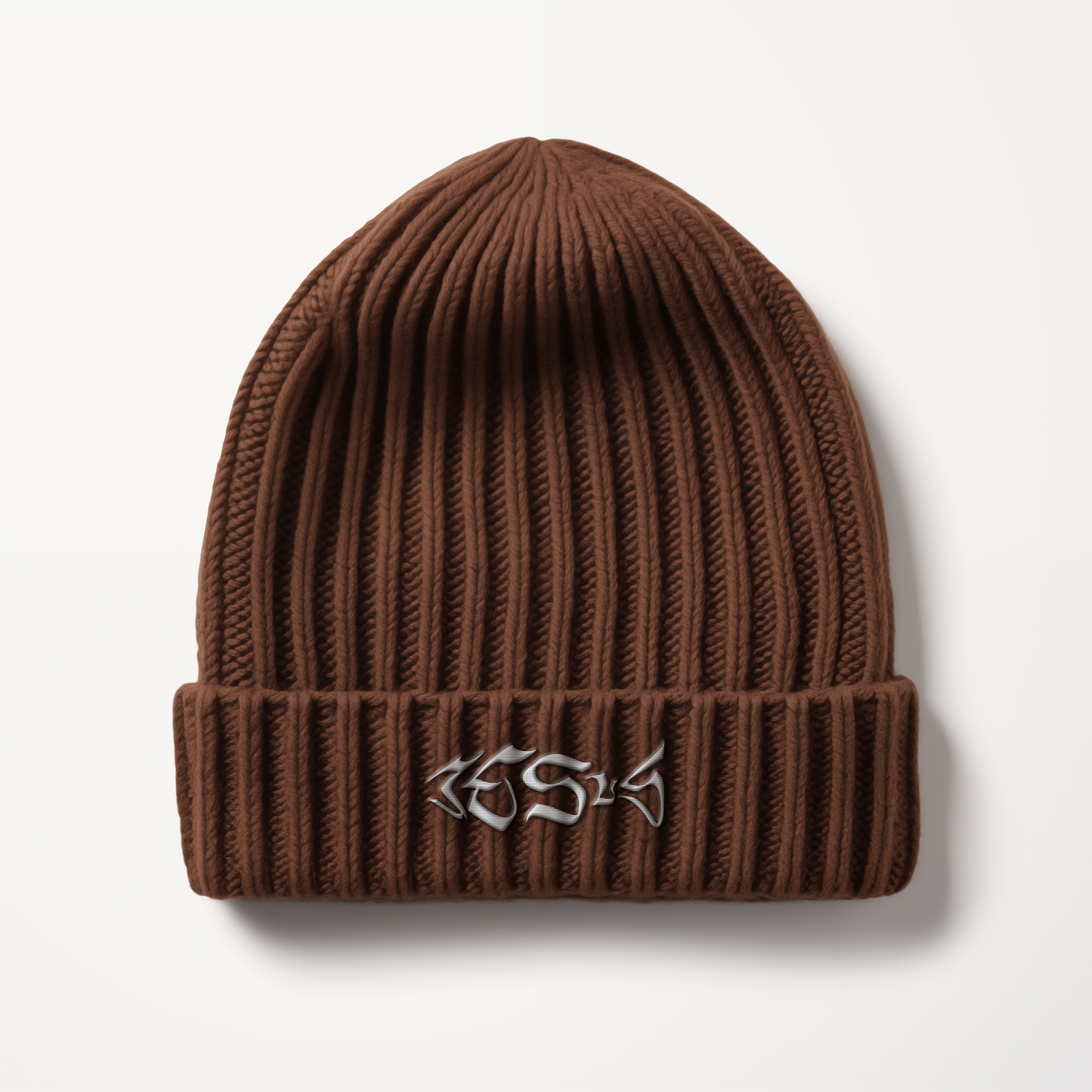 Jesus Fish Beanie - Brown