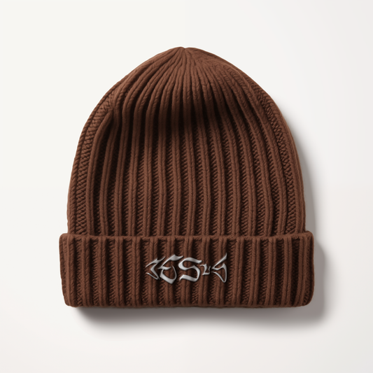 Jesus Fish Beanie - Brown