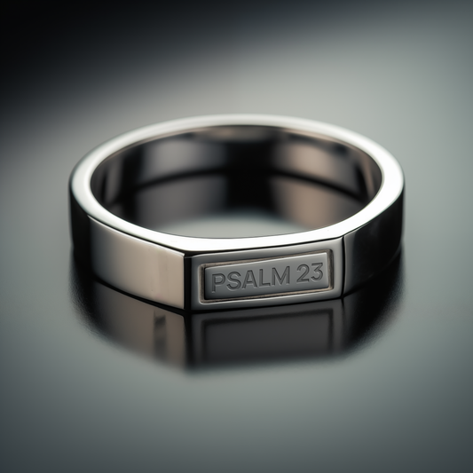 Psalm 23 Silver Ring