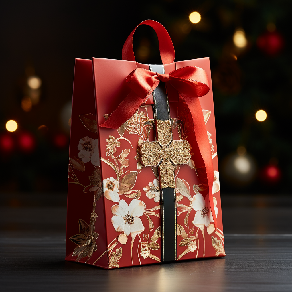 Red Christmas Gift Bag (4pcs)