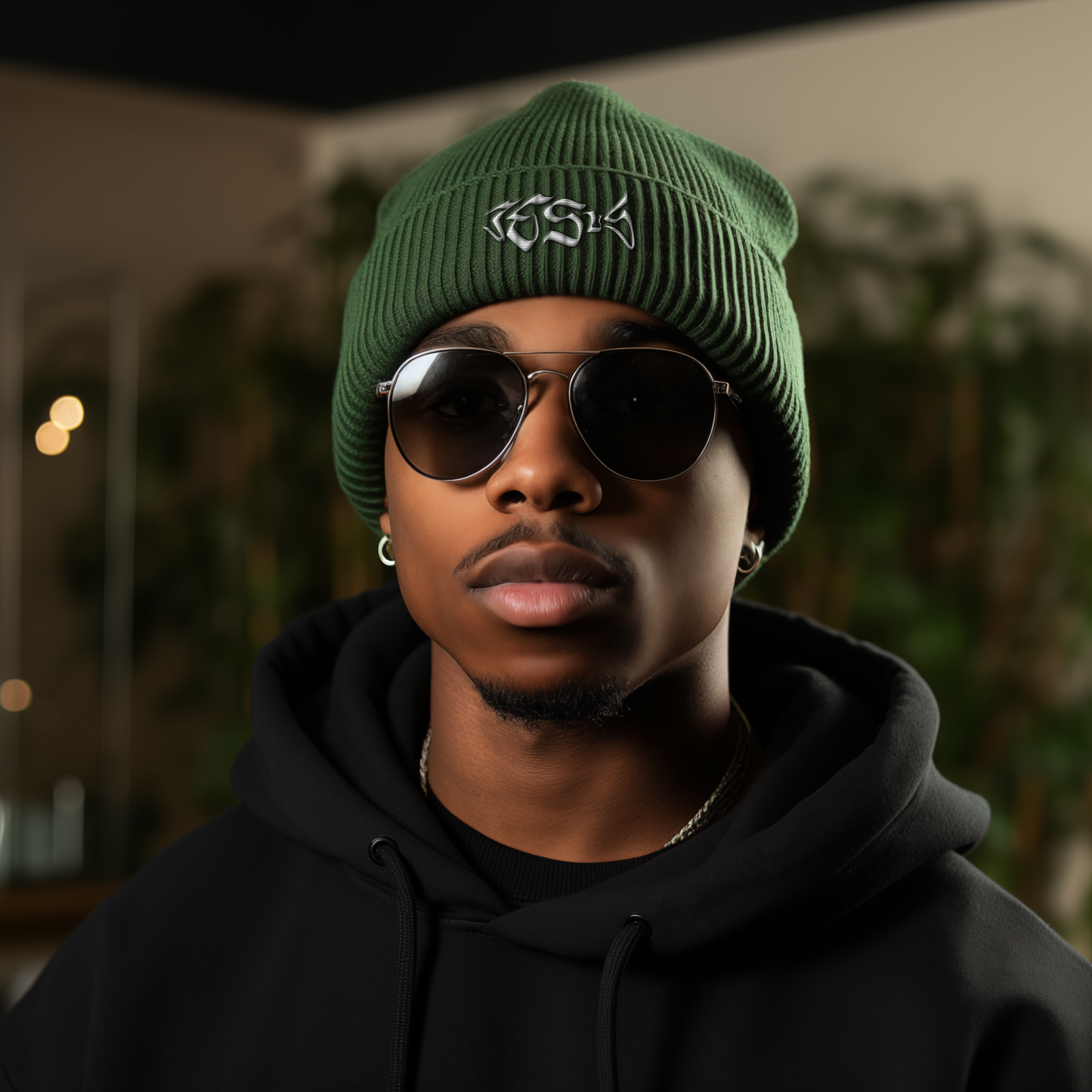 Jesus Fish Beanie - Green