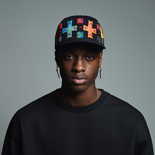 Floral Cross Hat