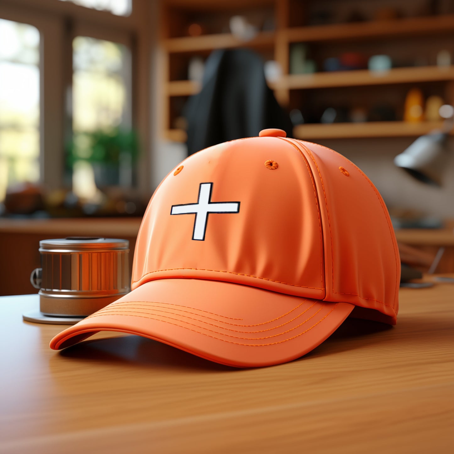 Orange Cross Hat