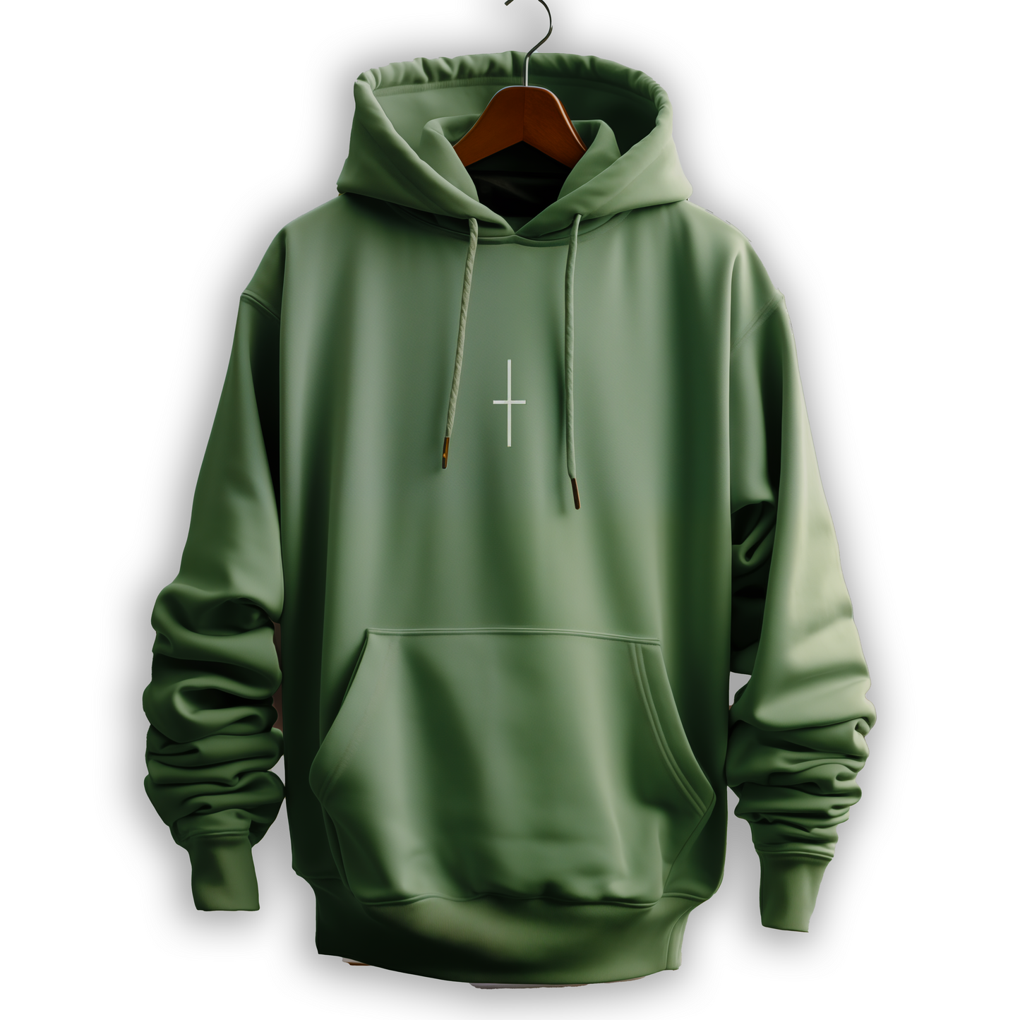 Straight Cross Hoodie – Green