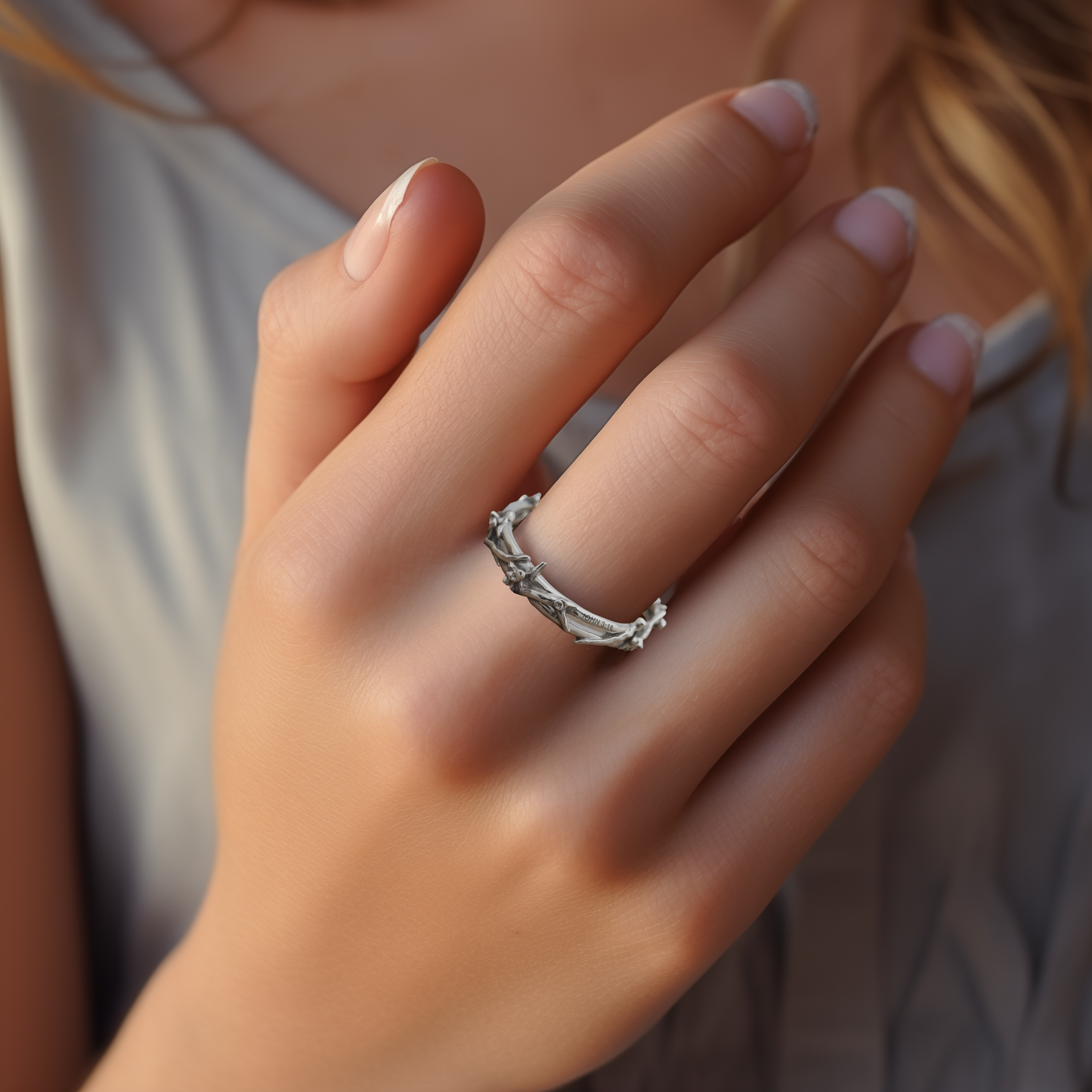 Silver Thorns Ring