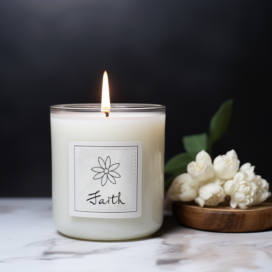 Faith Flower Candle